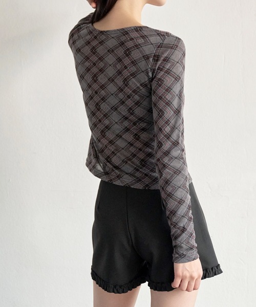 UNE MANSION（ユヌマンション）の「【UNE ORIGINAL】【セット着用可能】ラブリーロゼレースフリルショートパンツ（その他パンツ・レディース・チャコール/ブラック・SMALL/MEDIUM/LARGE）」の22枚目の写真