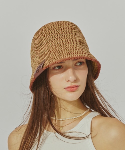 Chapeau d' O（シャポードオー）の「Chapeau d' O  TM Ini-Tab Bucket / シャポードオー（ハット・レディース・ブラック/ベージュ・M/57.5cm）」の12枚目の写真