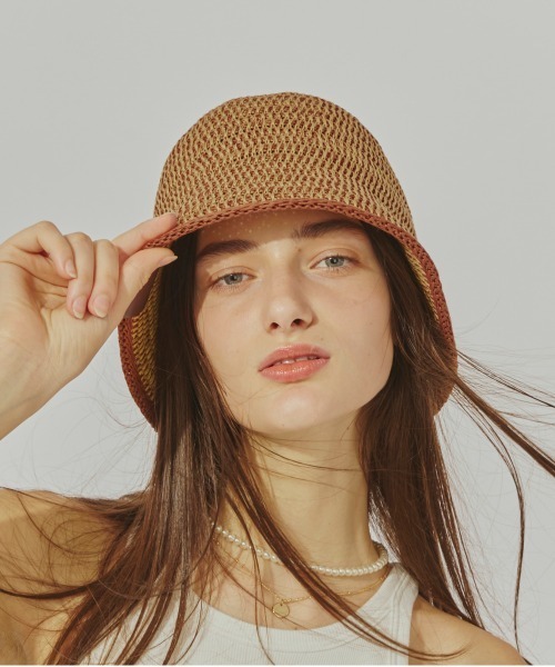 Chapeau d' O（シャポードオー）の「Chapeau d' O  TM Ini-Tab Bucket / シャポードオー（ハット・レディース・ブラック/ベージュ・M/57.5cm）」の15枚目の写真