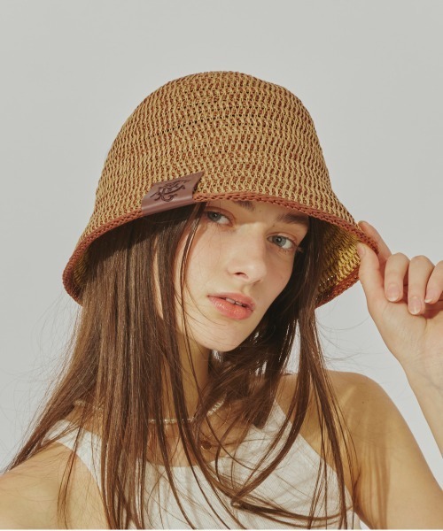 Chapeau d' O（シャポードオー）の「Chapeau d' O  TM Ini-Tab Bucket / シャポードオー（ハット・レディース・ブラック/ベージュ・M/57.5cm）」の17枚目の写真