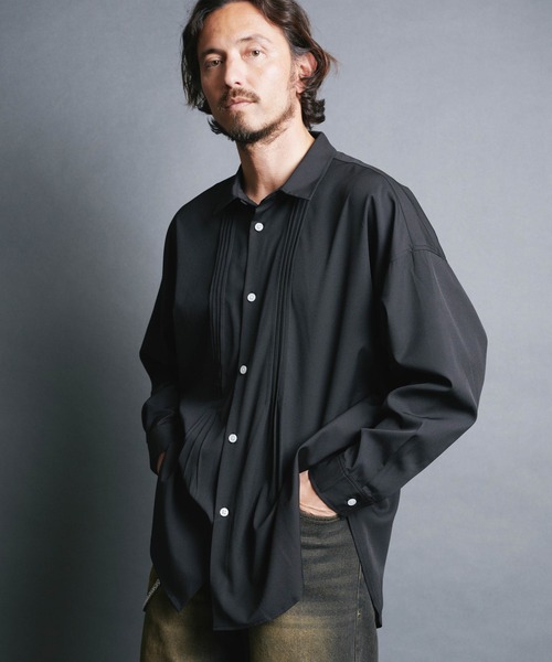 Magine(マージン)の「【SELECT】IR:PE STRETCH PIN TUCK SHIRTS L/S/ ブロード ピンタックシャツ ロングスリーブ(シャツ/ブラウス・メンズ・ホワイト/ブラック・L/M/XL)」の10枚目の写真