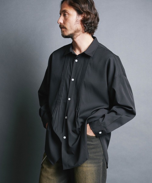 Magine(マージン)の「【SELECT】IR:PE STRETCH PIN TUCK SHIRTS L/S/ ブロード ピンタックシャツ ロングスリーブ(シャツ/ブラウス・メンズ・ホワイト/ブラック・L/M/XL)」の11枚目の写真