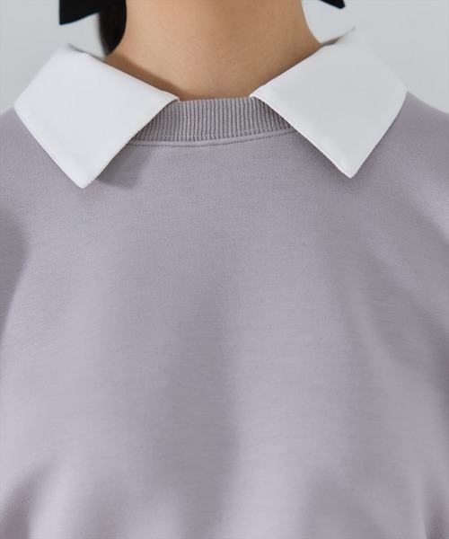 REDYAZEL（レディアゼル）の「襟つきタックスリーブトップス（Tシャツ/カットソー・レディース・オフホワイト/グレー/サックスブルー・FREE）」の14枚目の写真