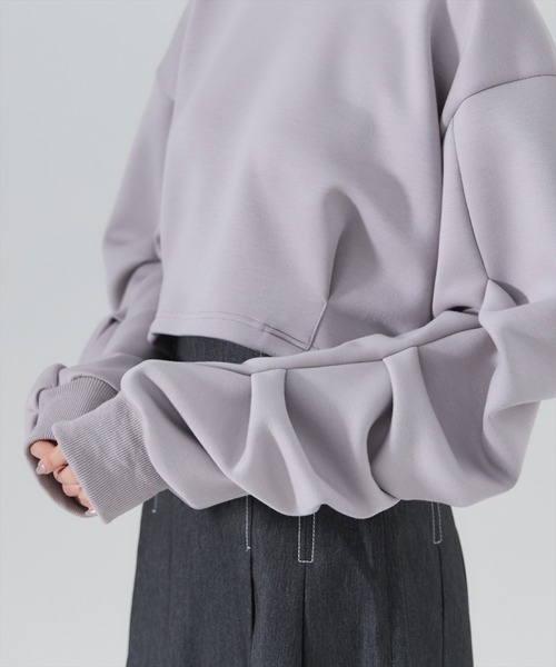 REDYAZEL（レディアゼル）の「襟つきタックスリーブトップス（Tシャツ/カットソー・レディース・オフホワイト/グレー/サックスブルー・FREE）」の15枚目の写真