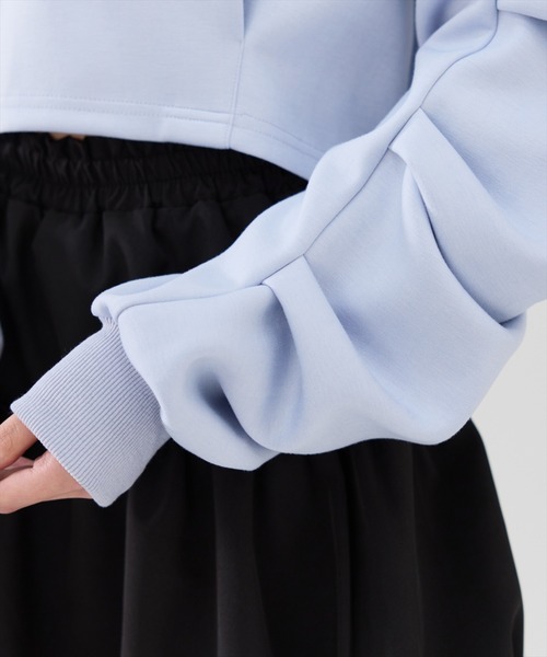 REDYAZEL（レディアゼル）の「襟つきタックスリーブトップス（Tシャツ/カットソー・レディース・オフホワイト/グレー/サックスブルー・FREE）」の17枚目の写真