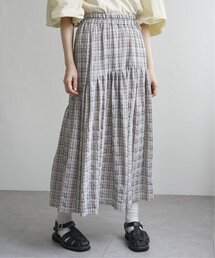 ドビーチェック切り替えスカート