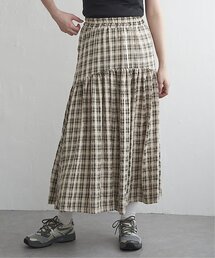 VENCEEXCHANGE | ドビーチェック切り替えスカート(スカート)