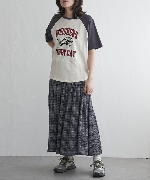 VENCEEXCHANGE（ヴァンスエクスチェンジ）の「ドビーチェック切り替えスカート（スカート・レディース・ブラック/アイボリー/ミント/イエロー系・FREE）」の9枚目の写真