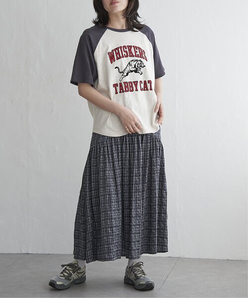 VENCEEXCHANGE（ヴァンスエクスチェンジ）の「ドビーチェック切り替えスカート（スカート・レディース・ブラック/アイボリー/ミント/イエロー系・FREE）」の10枚目の写真