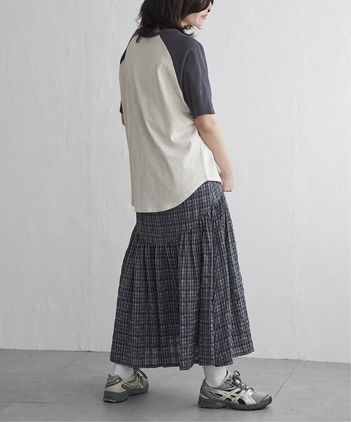 VENCEEXCHANGE（ヴァンスエクスチェンジ）の「ドビーチェック切り替えスカート（スカート・レディース・ブラック/アイボリー/ミント/イエロー系・FREE）」の11枚目の写真