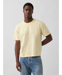 GAP（ギャップ）の「ヘビーウェイト クロップドTシャツ 半袖 (ユニセックス)（Tシャツ/カットソー）」