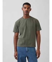 GAP（ギャップ）の「ヘビーウェイト クロップドTシャツ 半袖 (ユニセックス)（Tシャツ/カットソー）」