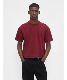 GAP（ギャップ）の「ヘビーウェイト クロップドTシャツ 半袖 (ユニセックス)（Tシャツ/カットソー）」