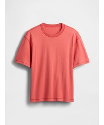 GAP（ギャップ）の「ヘビーウェイト クロップドTシャツ 半袖 (ユニセックス)（Tシャツ/カットソー）」