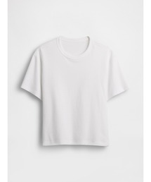 GAP（ギャップ）の「ヘビーウェイト クロップドTシャツ 半袖 (ユニセックス)（Tシャツ/カットソー）」
