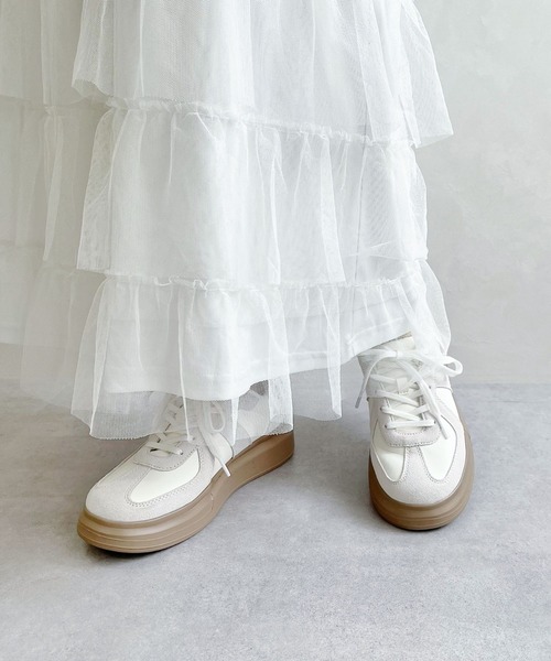 ORiental TRaffic（オリエンタルトラフィック）の「厚底ジャーマンスニーカー/OT3763（スニーカー・レディース・ブルー/ブラック/ホワイト・35/42/41/38/37/36/40/39）」の2枚目の写真