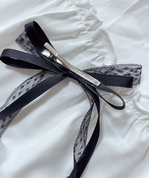 SHEPP(シープ)の「【2個セット】レースリボンヘアピン(ヘアピン・レディース・ホワイト/ピンク/ブラック・F)」の15枚目の写真