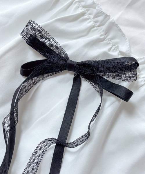 SHEPP(シープ)の「【2個セット】レースリボンヘアピン(ヘアピン・レディース・ホワイト/ピンク/ブラック・F)」の16枚目の写真