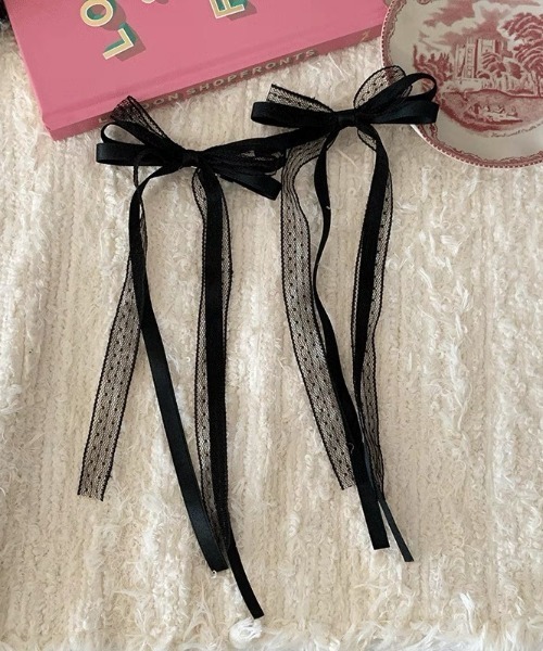 SHEPP(シープ)の「【2個セット】レースリボンヘアピン(ヘアピン・レディース・ホワイト/ピンク/ブラック・F)」の12枚目の写真