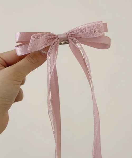 SHEPP(シープ)の「【2個セット】レースリボンヘアピン(ヘアピン・レディース・ホワイト/ピンク/ブラック・F)」の10枚目の写真