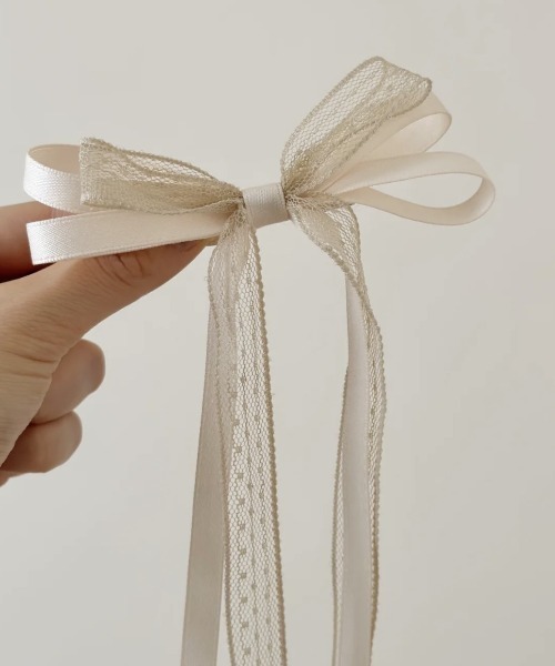 SHEPP(シープ)の「【2個セット】レースリボンヘアピン(ヘアピン・レディース・ホワイト/ピンク/ブラック・F)」の8枚目の写真