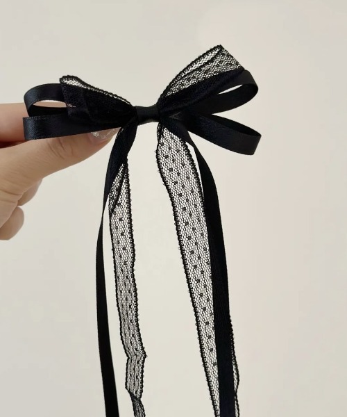 SHEPP(シープ)の「【2個セット】レースリボンヘアピン(ヘアピン・レディース・ホワイト/ピンク/ブラック・F)」の13枚目の写真