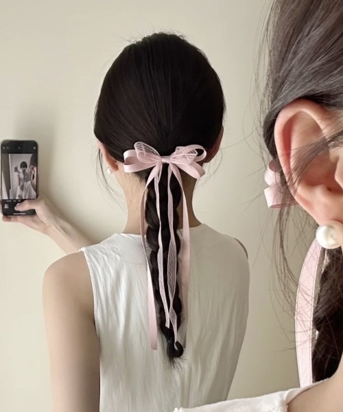 SHEPP(シープ)の「【2個セット】レースリボンヘアピン(ヘアピン・レディース・ホワイト/ピンク/ブラック・F)」の11枚目の写真