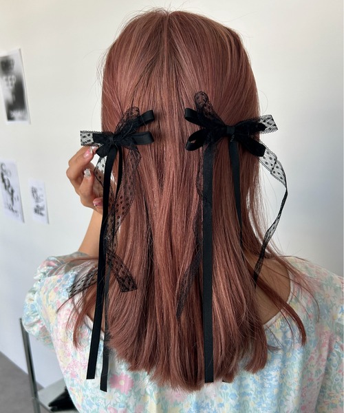 SHEPP(シープ)の「【2個セット】レースリボンヘアピン(ヘアピン・レディース・ホワイト/ピンク/ブラック・F)」の18枚目の写真