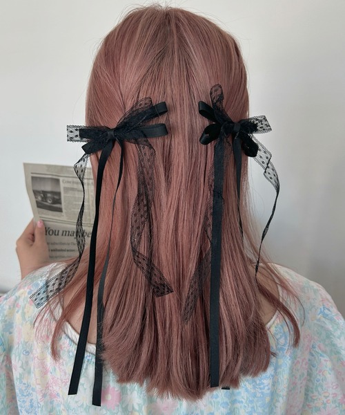 SHEPP(シープ)の「【2個セット】レースリボンヘアピン(ヘアピン・レディース・ホワイト/ピンク/ブラック・F)」の20枚目の写真