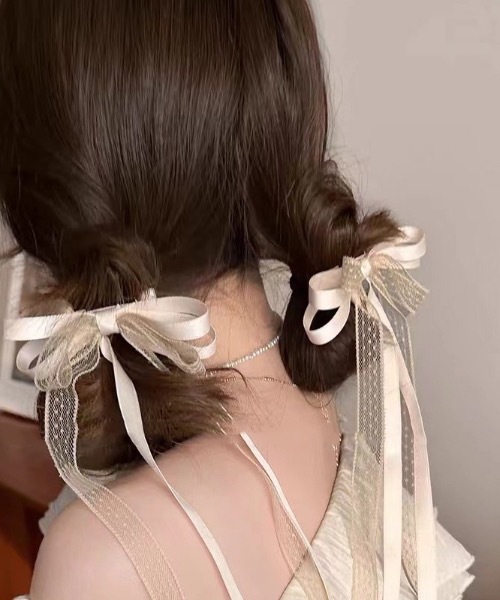 SHEPP(シープ)の「【2個セット】レースリボンヘアピン(ヘアピン・レディース・ホワイト/ピンク/ブラック・F)」の21枚目の写真