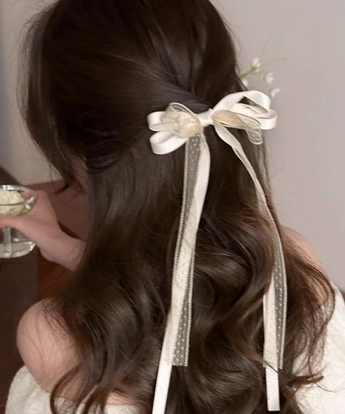 SHEPP(シープ)の「【2個セット】レースリボンヘアピン(ヘアピン・レディース・ホワイト/ピンク/ブラック・F)」の22枚目の写真