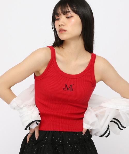 最終　定価3万　Masu★22ss ロングテイル　タンクトップ　赤 セール】MUCENT／RIB スリーブレス（タンクトップ）｜MUCENT