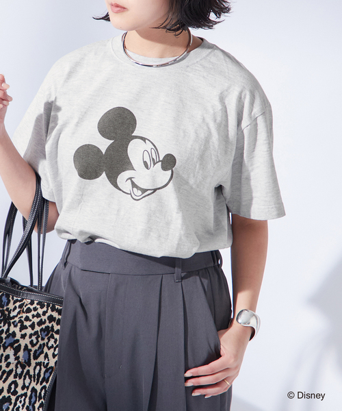 journal standard L'essage（ジャーナルスタンダードレサージュ）の「《追加》【MICKEY】ピグメントTシャツ（Tシャツ/カットソー・レディース・ブラウン/ホワイト/グレー・FREE）」の8枚目の写真