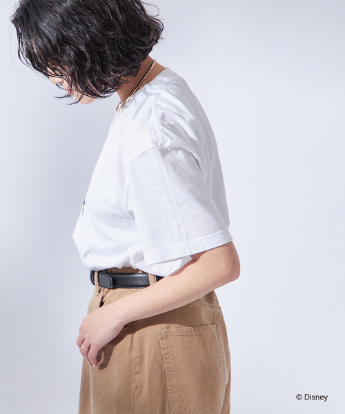 journal standard L'essage（ジャーナルスタンダードレサージュ）の「《追加》【MICKEY】ピグメントTシャツ（Tシャツ/カットソー・レディース・ブラウン/ホワイト/グレー・FREE）」の13枚目の写真