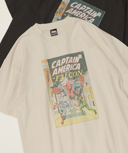 セール】【MARVEL/マーベル】ピグメント風 半袖プリントTシャツ