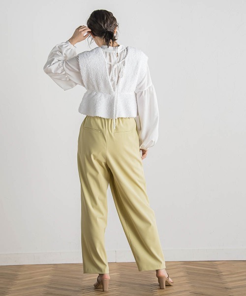 Droite lautreamont（ドロワットロートレアモン）の「バタフライヤーンビスチェ≪手洗い可能≫（ニット/セーター・レディース・ブラック/オフホワイト/ピンク・M）」の11枚目の写真