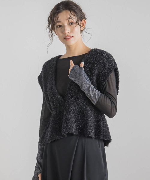 Droite lautreamont（ドロワットロートレアモン）の「バタフライヤーンビスチェ≪手洗い可能≫（ニット/セーター・レディース・ブラック/オフホワイト/ピンク・M）」の19枚目の写真