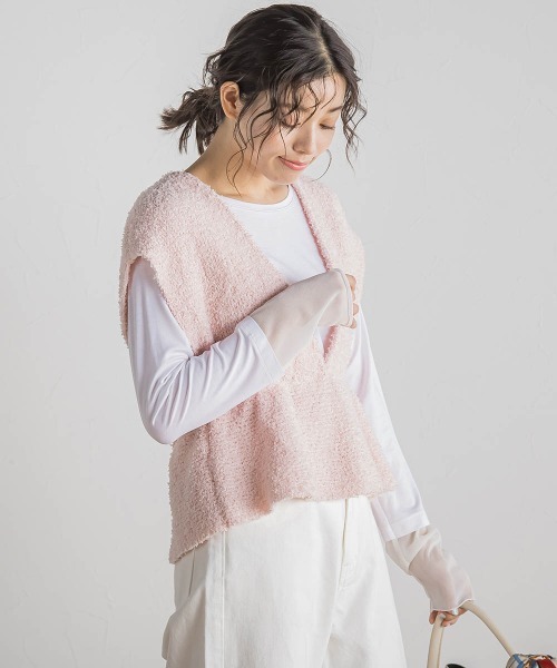 Droite lautreamont（ドロワットロートレアモン）の「バタフライヤーンビスチェ≪手洗い可能≫（ニット/セーター・レディース・ブラック/オフホワイト/ピンク・M）」の22枚目の写真