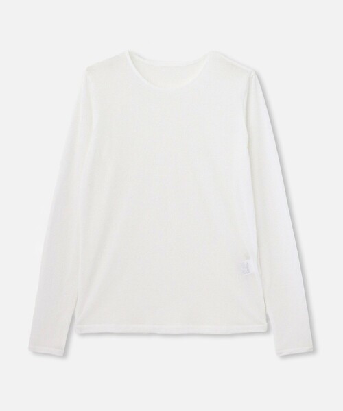 allureville(アルアバイル)の「シアー天竺ロンTEE(Tシャツ/カットソー・レディース・オフホワイト/ブラック・2)」の1枚目の写真