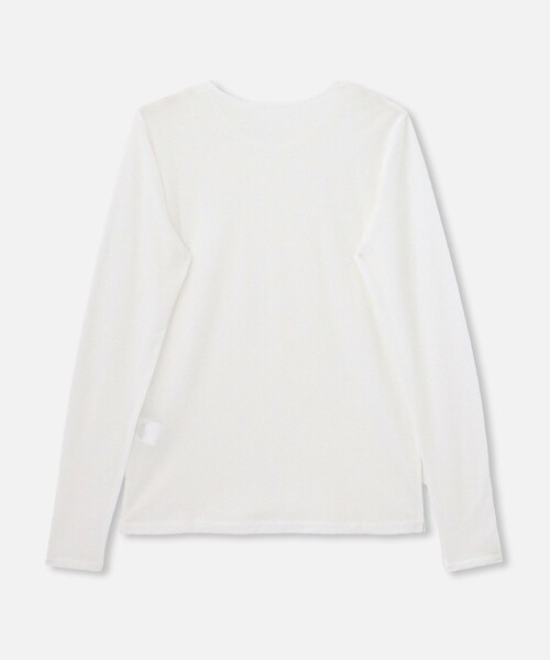 allureville(アルアバイル)の「シアー天竺ロンTEE(Tシャツ/カットソー・レディース・オフホワイト/ブラック・2)」の3枚目の写真