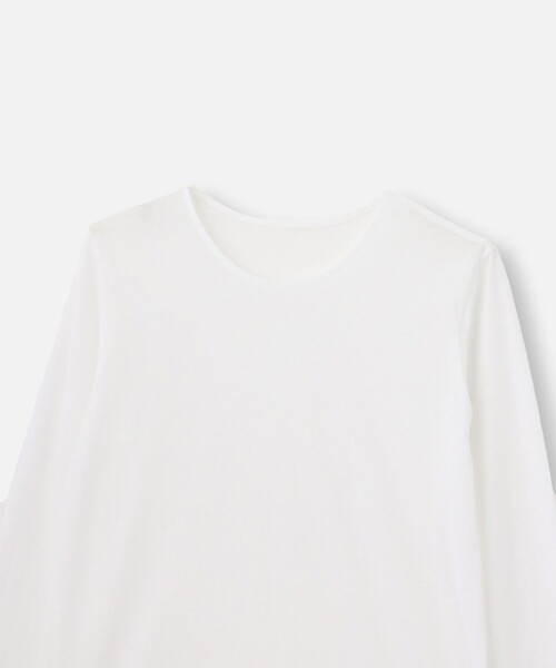 allureville(アルアバイル)の「シアー天竺ロンTEE(Tシャツ/カットソー・レディース・オフホワイト/ブラック・2)」の4枚目の写真