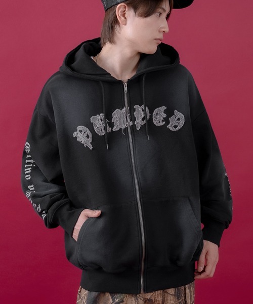 improves（インプローブス）の「刺しゅうロゴ スウェット ジップパーカー（パーカー・メンズ・ブルー/ブラック/ブラウン・MEDIUM/LARGE）」の2枚目の写真