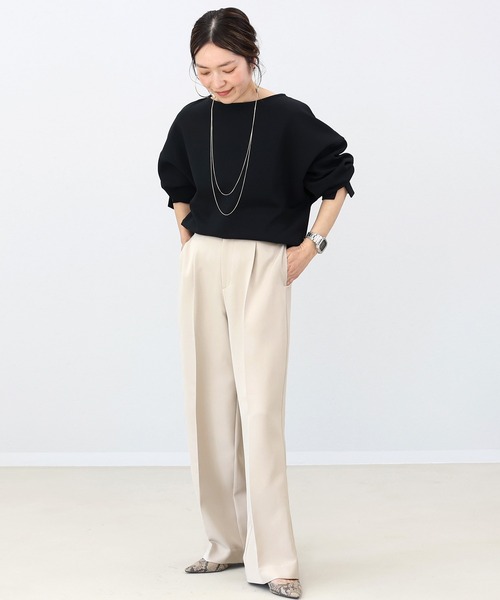 Aletta vita（アレッタビータ）の「フロントタックセンタープレスワイドパンツ（その他パンツ・レディース・ブラック/チャコール/ベージュ・S/M/L）」の21枚目の写真