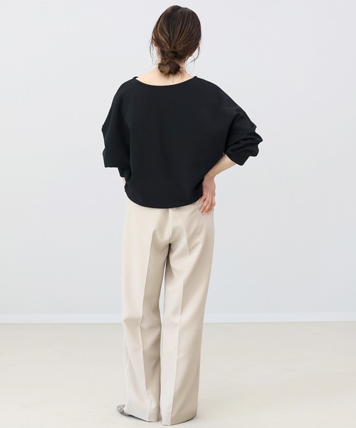 Aletta vita（アレッタビータ）の「フロントタックセンタープレスワイドパンツ（その他パンツ・レディース・ブラック/チャコール/ベージュ・S/M/L）」の22枚目の写真