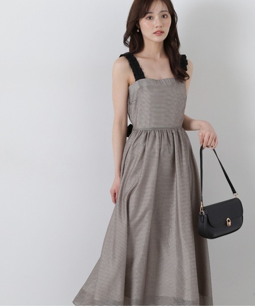 PROPORTION BODY DRESSING(プロポーションボディドレッシング)の「ショルダーフリルシアーチェックワンピース / 1215140413(ワンピース・レディース・ブラック/ブラウン系その他・SMALL/MEDIUM)」の15枚目の写真