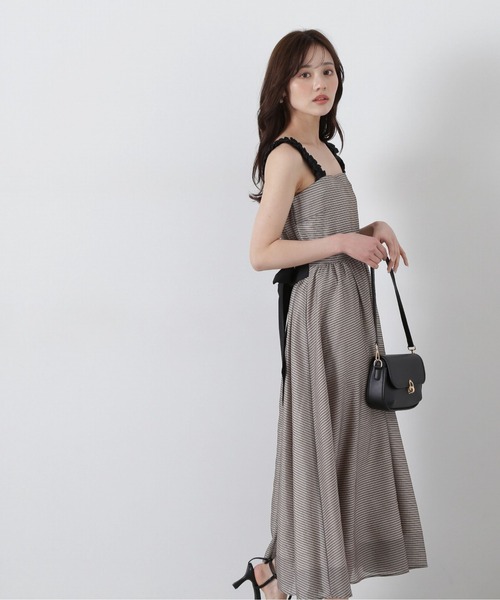 PROPORTION BODY DRESSING(プロポーションボディドレッシング)の「ショルダーフリルシアーチェックワンピース / 1215140413(ワンピース・レディース・ブラック/ブラウン系その他・SMALL/MEDIUM)」の16枚目の写真
