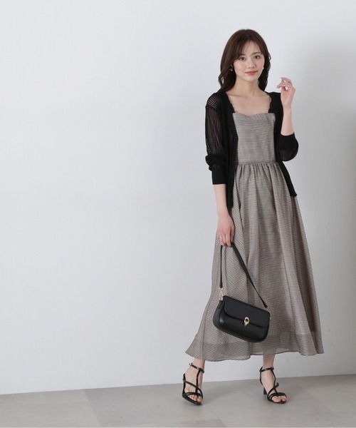 PROPORTION BODY DRESSING(プロポーションボディドレッシング)の「ショルダーフリルシアーチェックワンピース / 1215140413(ワンピース・レディース・ブラック/ブラウン系その他・SMALL/MEDIUM)」の19枚目の写真