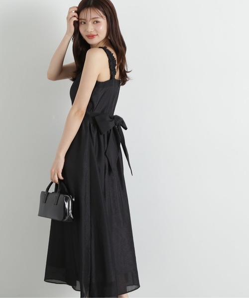 PROPORTION BODY DRESSING(プロポーションボディドレッシング)の「ショルダーフリルシアーチェックワンピース / 1215140413(ワンピース・レディース・ブラック/ブラウン系その他・SMALL/MEDIUM)」の7枚目の写真