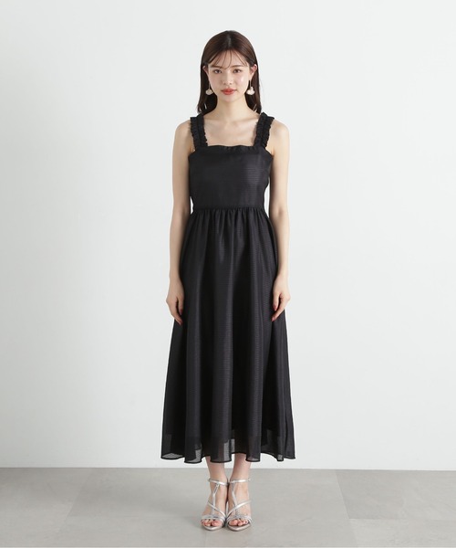 PROPORTION BODY DRESSING(プロポーションボディドレッシング)の「ショルダーフリルシアーチェックワンピース / 1215140413(ワンピース・レディース・ブラック/ブラウン系その他・SMALL/MEDIUM)」の8枚目の写真