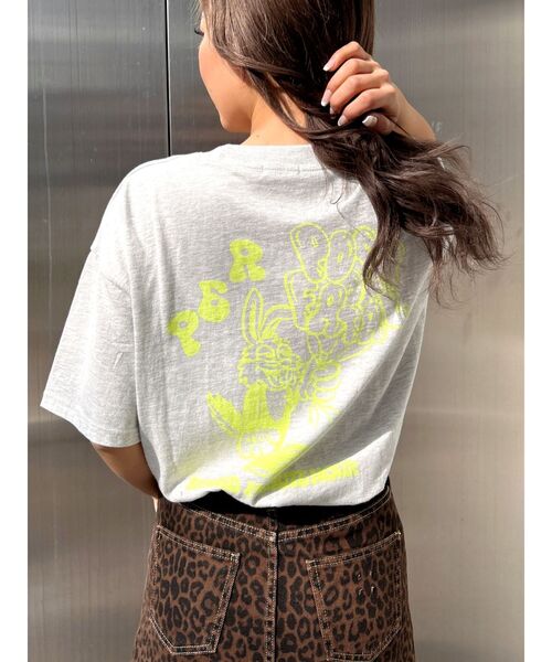 GYDA(ジェイダ)の「BALLOON BUNNY BIG Tシャツ(Tシャツ/カットソー・レディース・ライトグレー/チャコールグレー/ピンク/スカイブルー・FREE)」の1枚目の写真